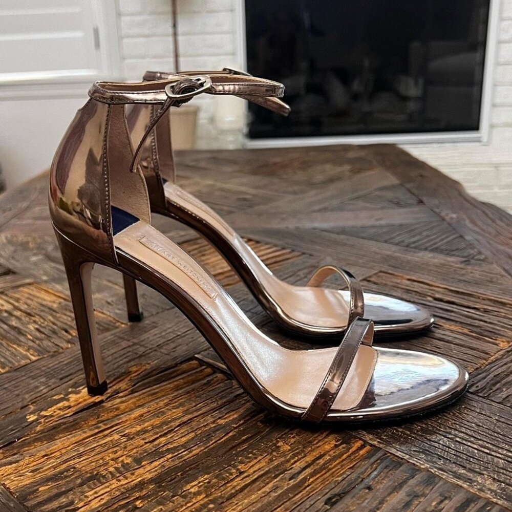 Stuart Weitzman Gold and Silver Sandals